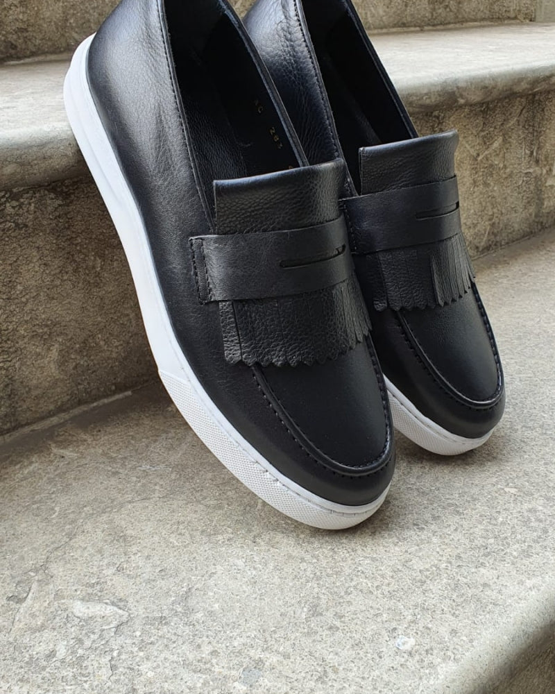 Pierre Black Kilt Loafers-baagr.myshopify.com-shoes2-BOJONI