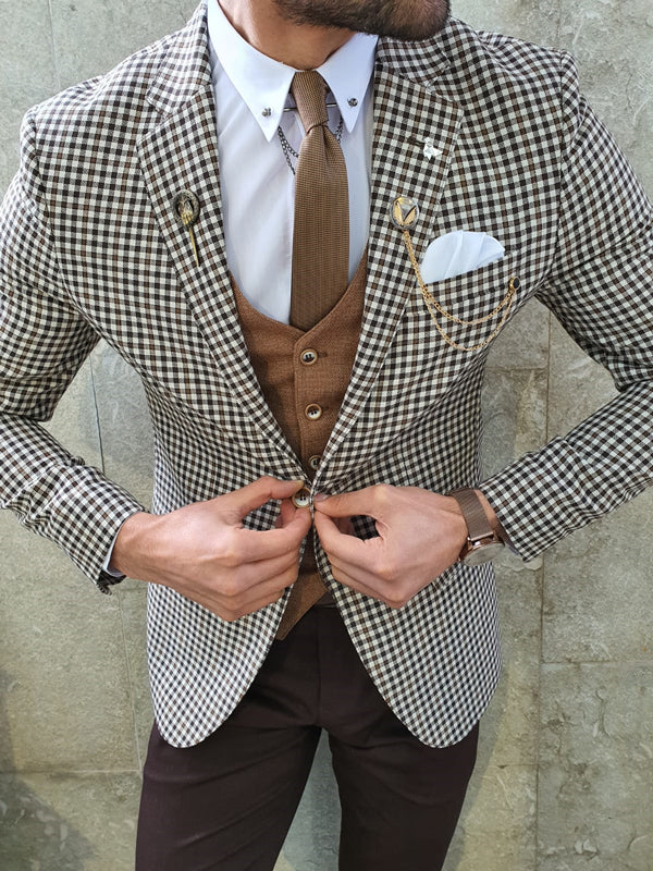 Lance Brown Slim Fit Birds Eye Suit-baagr.myshopify.com-suit-BOJONI