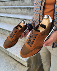 Lance Cinnamon Lace-Up Suede Sneakers-baagr.myshopify.com-shoes2-BOJONI