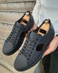 Sheridan Matte Black Lace-Up Sneakers-baagr.myshopify.com-shoes2-BOJONI