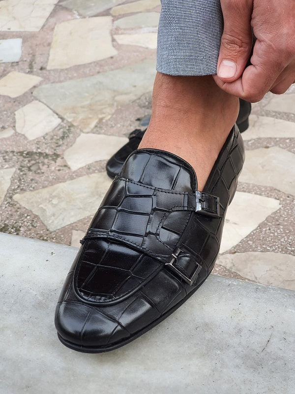 Livorno Black Double Monk Strap Loafers-baagr.myshopify.com-shoes2-brabion