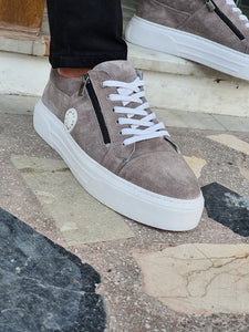 Salerno Gray Mid-Top Zipper Sneakers-baagr.myshopify.com-shoes2-brabion