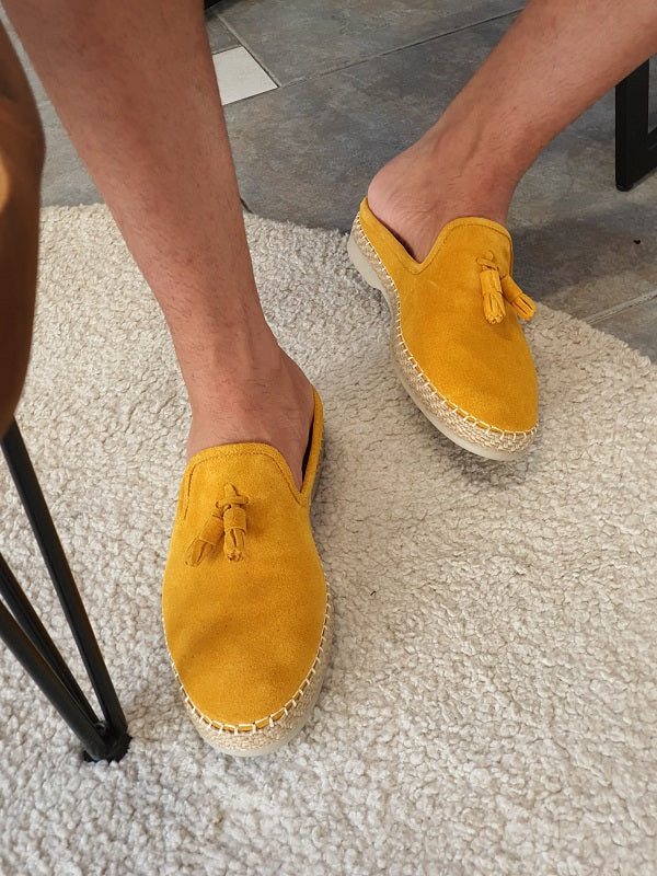 Areni Yellow Suede Mules-baagr.myshopify.com-shoes2-brabion