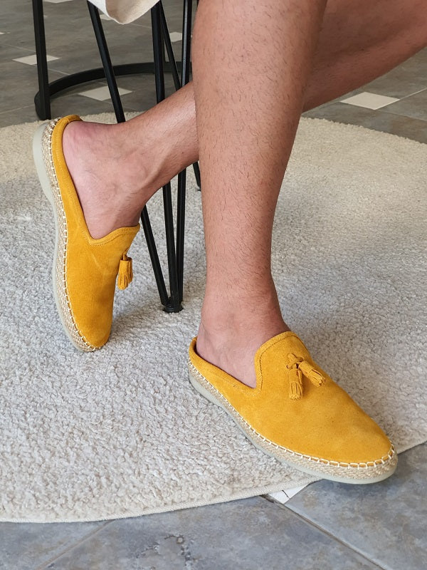 Areni Yellow Suede Mules-baagr.myshopify.com-shoes2-brabion