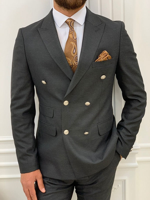Palermo Dark Gray Slim Fit Double Breasted Suit-baagr.myshopify.com-1-BOJONI