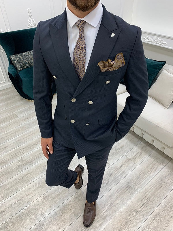 Palermo Navy Blue Slim Fit Double Breasted Suit-baagr.myshopify.com-1-BOJONI