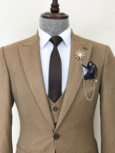 Camel Slim-Fit Suit 3-Piece