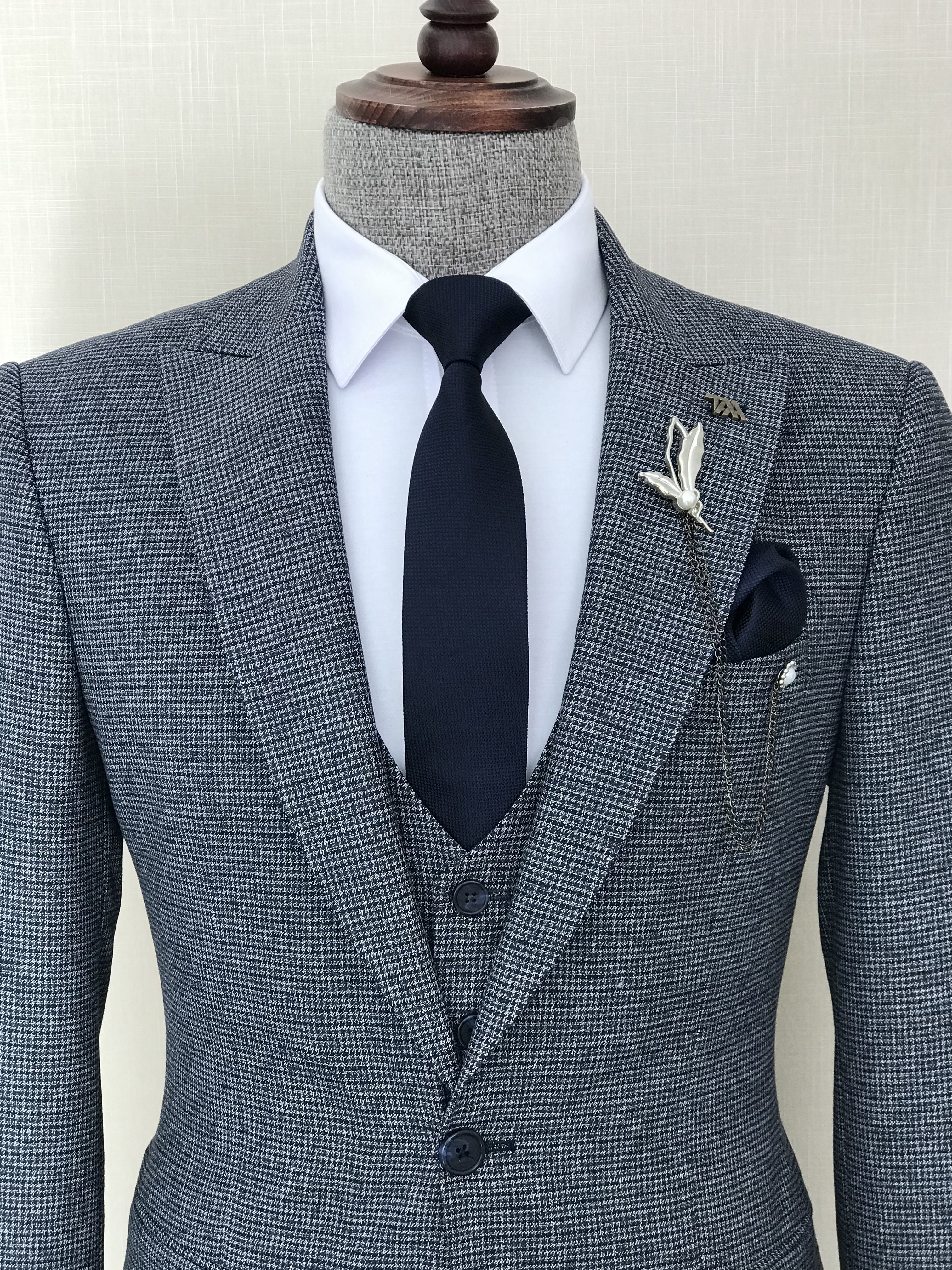 Navy Slim-Fit Suit 3-Piece