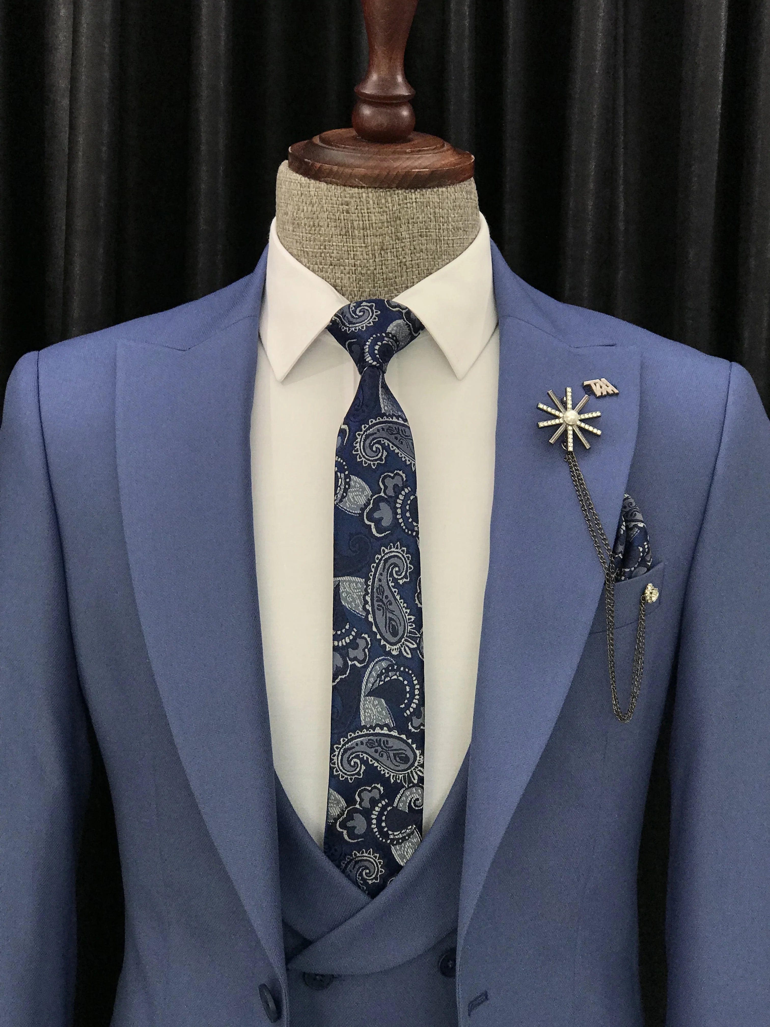 Blue Slim-Fit Suit 3-Piece