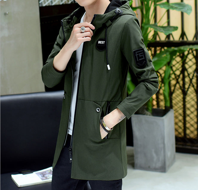 Mens Lightweight Hooded Jacket with Badges