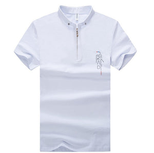 Mens Slim Fit Polo with Zipper Design