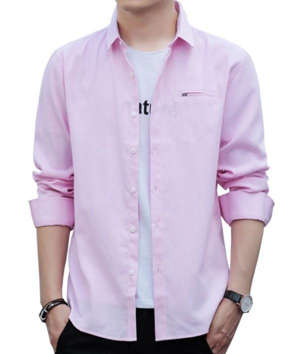 Mens Untucked Slim Fit Long Sleeve Shirt