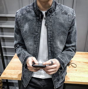 Mens Denim Biker Jacket