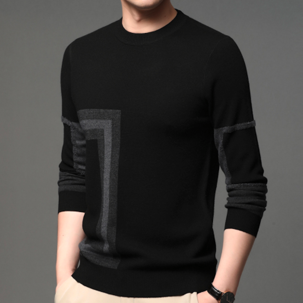 Mens Crew Neck Knitted Sweater