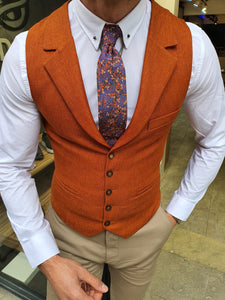 Shelton Slim Fit Cinnamon Vest-baagr.myshopify.com-suit-BOJONI