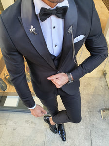 Grassano Black Slim Fit Shawl Lapel Tuxedo-baagr.myshopify.com-suit-BOJONI
