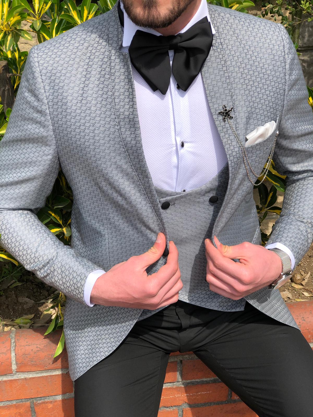 Hendiff Slim-Fit Tuxedo Gray-baagr.myshopify.com-suit-BOJONI