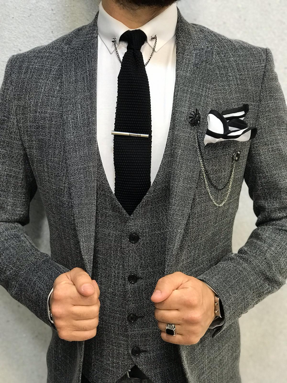 Boszi Slim-Fit Vest Gray-baagr.myshopify.com-1-Brabion