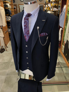 Heress Slim-Fit Suit Vest Navy Blue-baagr.myshopify.com-suit-BOJONI