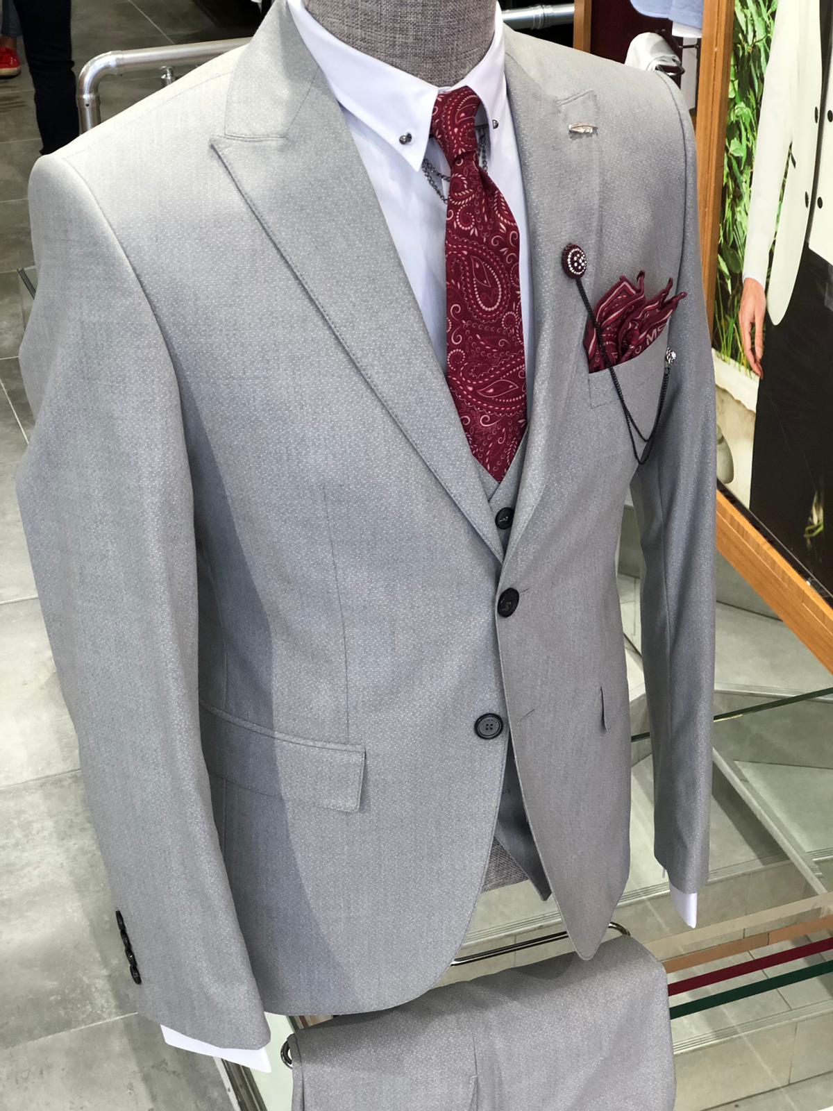 Barco Slim-Fit Suit Vest Gray-baagr.myshopify.com-suit-BOJONI