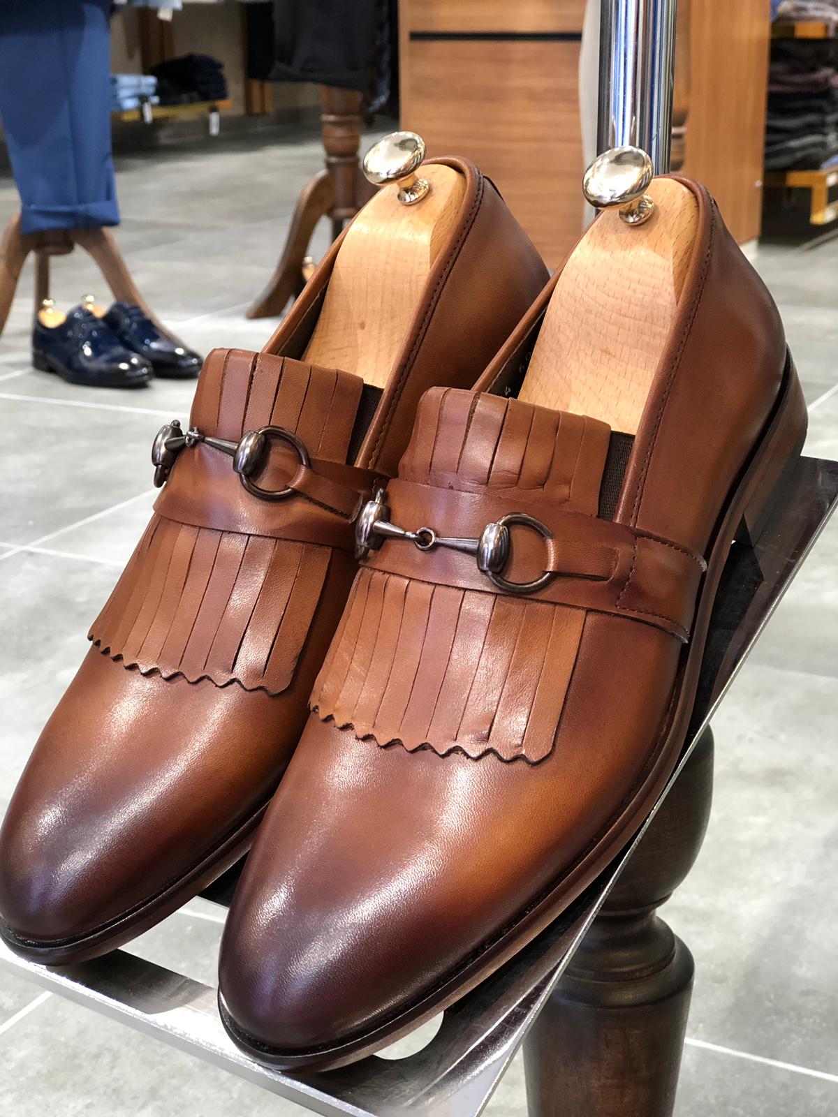 Garo Buckle Detail With Leather Shoes Tan-baagr.myshopify.com-shoes2-BOJONI