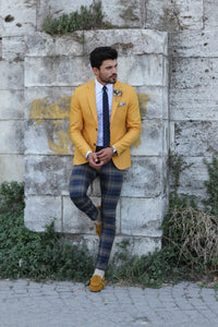 Pac Slim-Fit Jacket in Yellow-baagr.myshopify.com-blazers-BOJONI