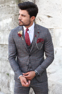 Camos Slim-Fit Plaid Suit Anthracite-baagr.myshopify.com-suit-BOJONI