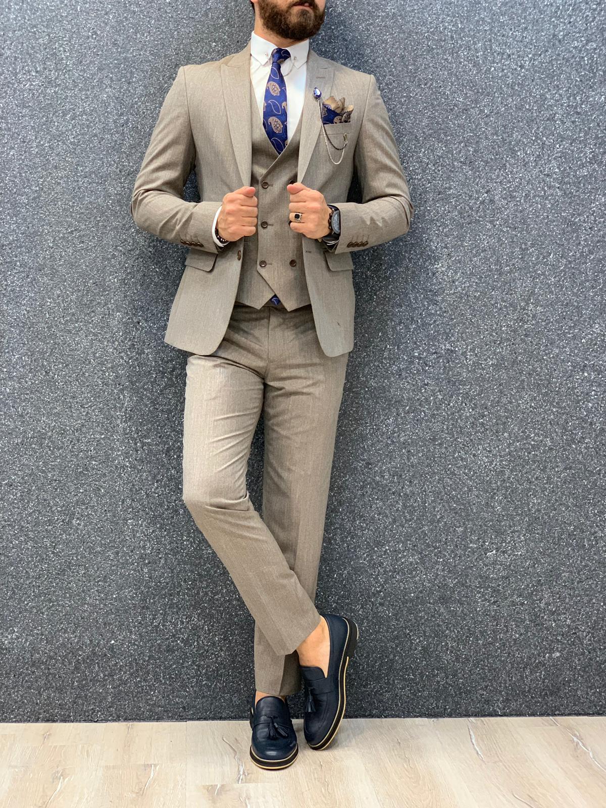 Danda  Slim Fit Suit Coffee-baagr.myshopify.com-1-BOJONI