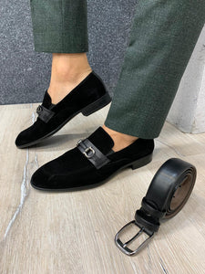 Buckled Suede Shoes Black-baagr.myshopify.com-shoes2-BOJONI