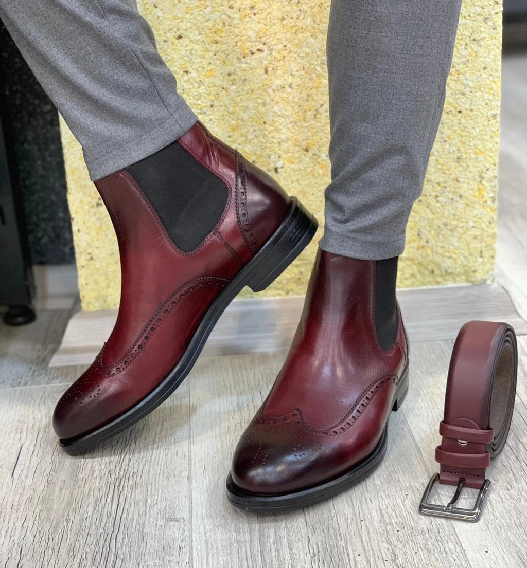 Almiro Red Chelsea Boots-baagr.myshopify.com-shoes2-BOJONI