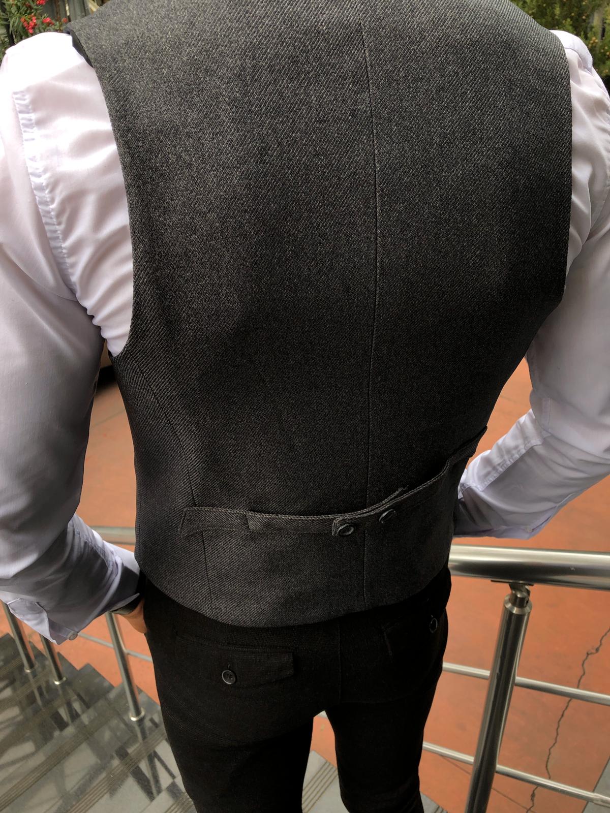 Beli Slim-Fit Cotton Vest Stone-baagr.myshopify.com-suit-BOJONI