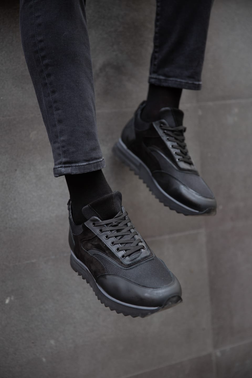 Sardinelli Laced Sports Shoes Black-baagr.myshopify.com-shoes2-BOJONI