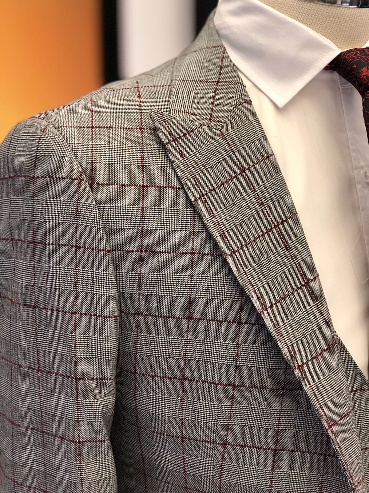 Premium Versailles Slim Fit Plaid Suit-baagr.myshopify.com-suit-BOJONI