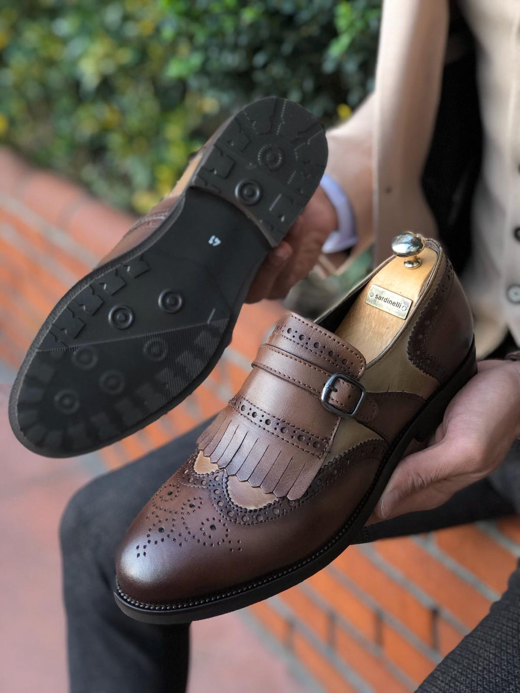 Sardinelli Buckle Detail Leather Shoes Brown-baagr.myshopify.com-shoes2-BOJONI