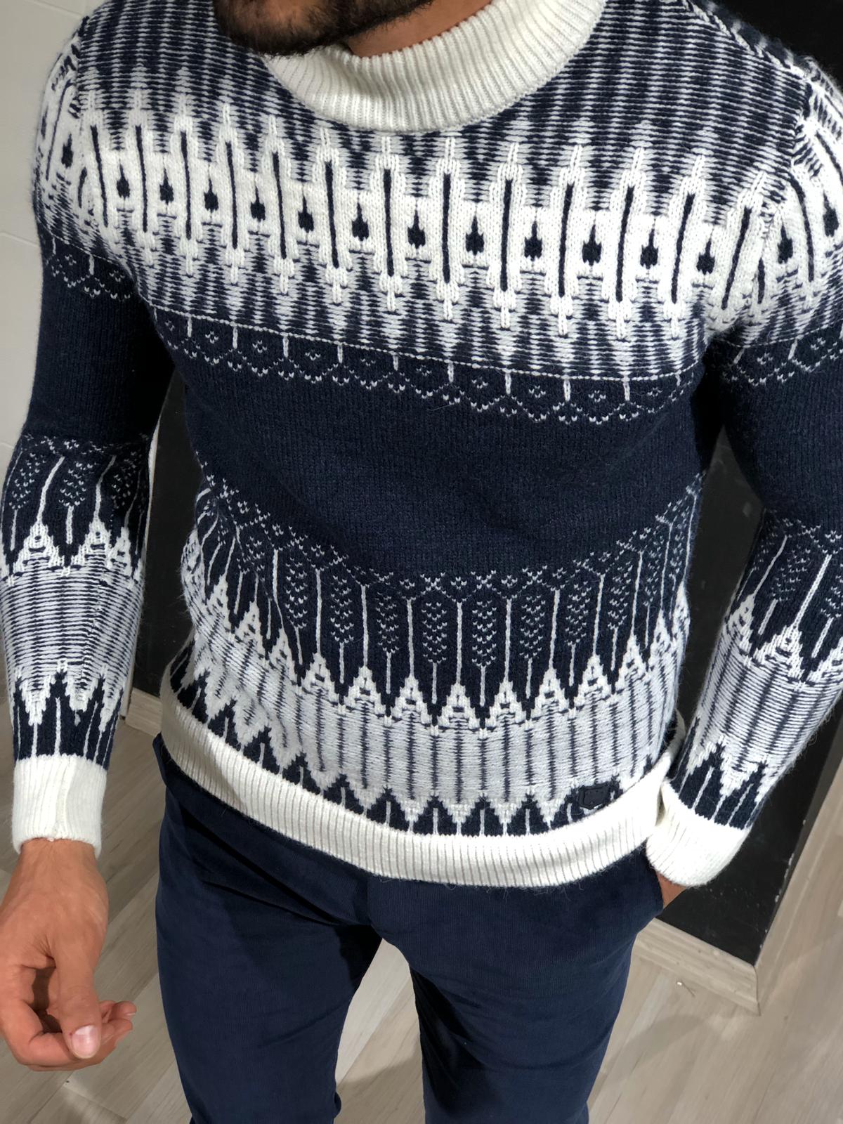 Tommy Slim-Fit Wool Half Turtleneck Knitwear Ecru-baagr.myshopify.com-sweatshirts-BOJONI