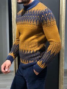 Tommy Slim-Fit Wool Half Turtleneck Knitwear Tabacco-baagr.myshopify.com-sweatshirts-BOJONI