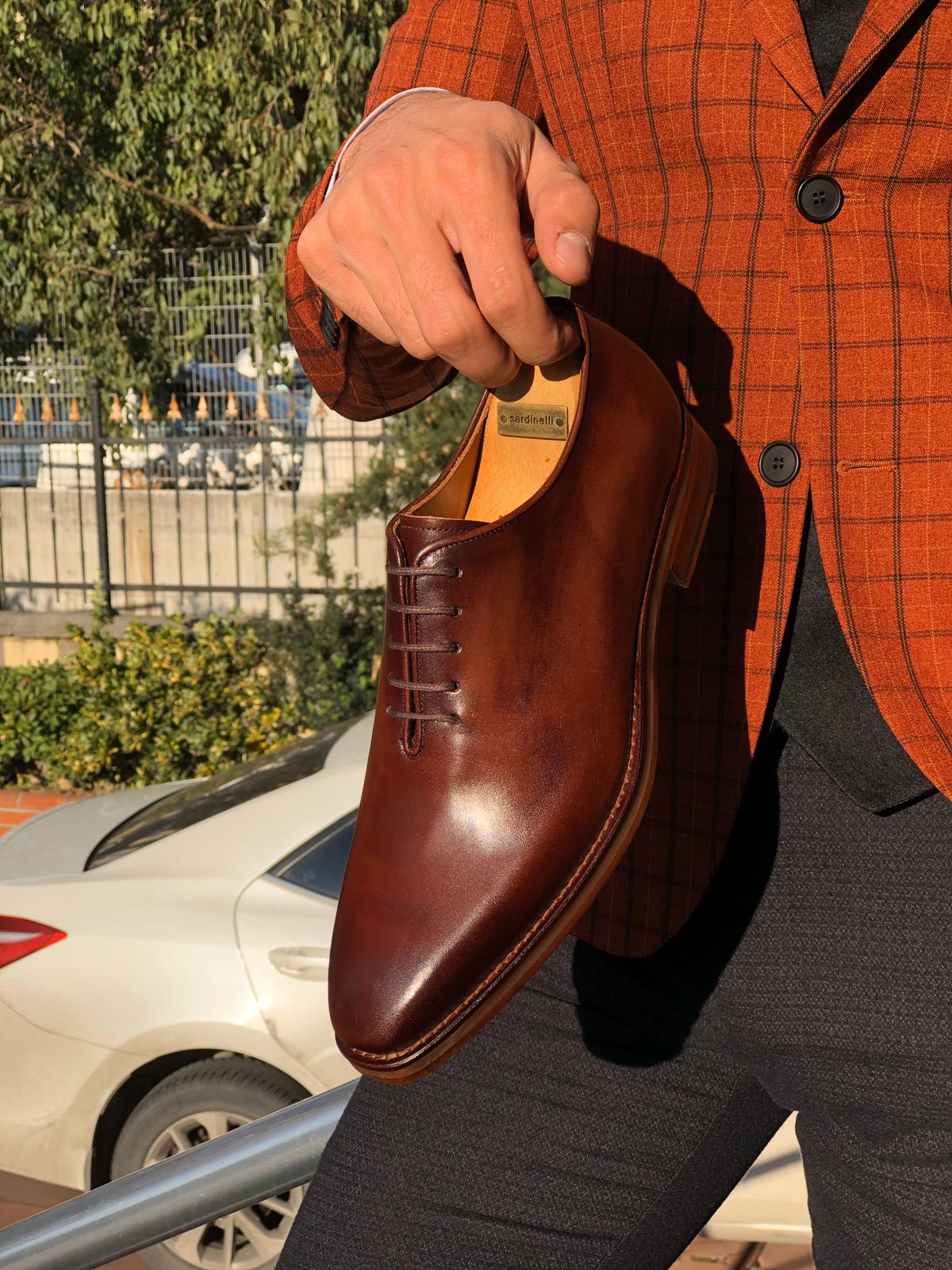 Sardinelli Laced Classic Leather Shoes Tan-baagr.myshopify.com-shoes2-BOJONI