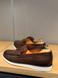 Bojoni Knitted Leather With Tassels Shoes Brown-baagr.myshopify.com-shoes2-BOJONI