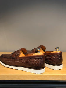 Bojoni Knitted Leather With Tassels Shoes Brown-baagr.myshopify.com-shoes2-BOJONI
