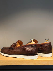 Bojoni Knitted Leather With Tassels Shoes Brown-baagr.myshopify.com-shoes2-BOJONI