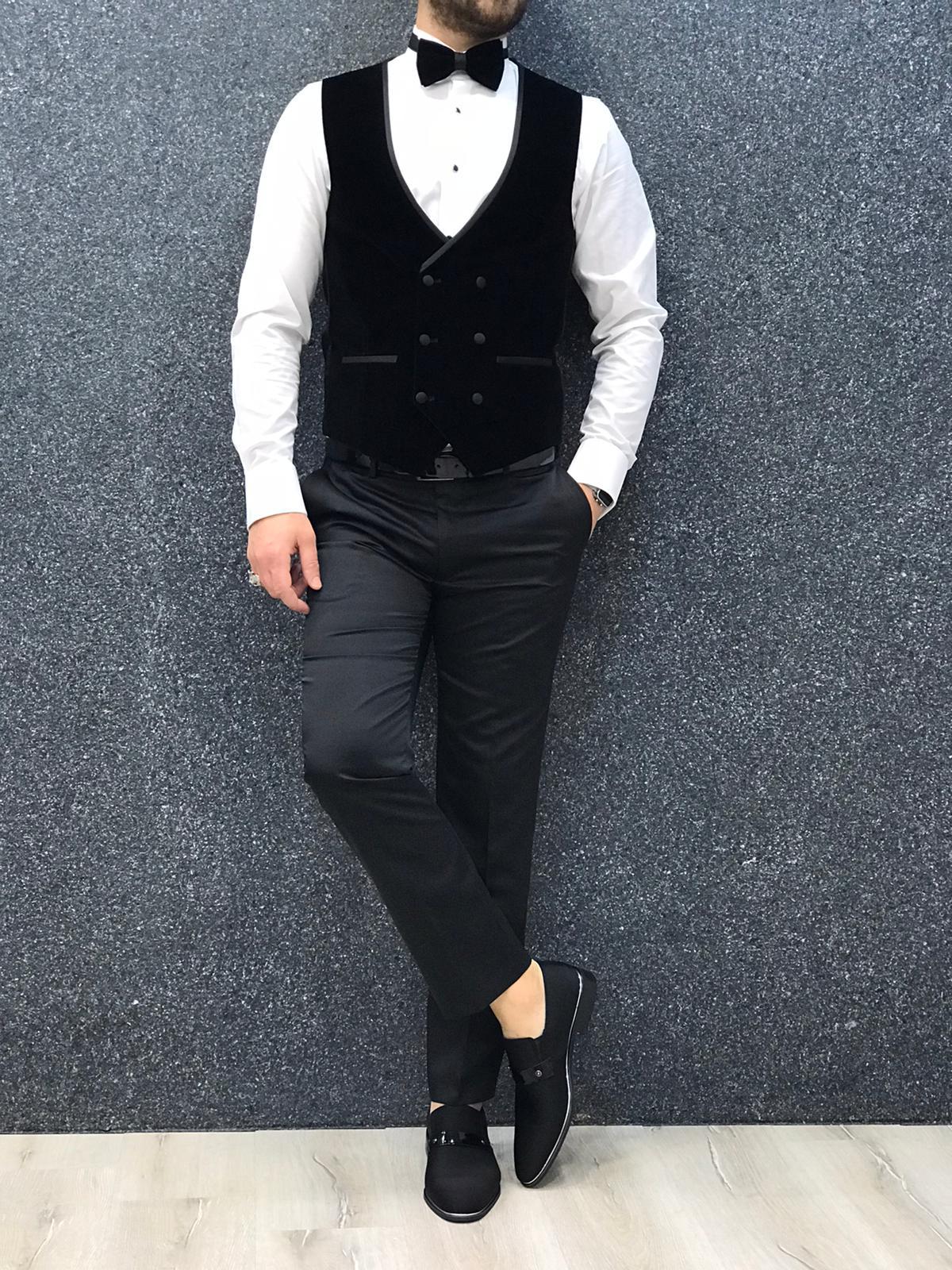 Zerno Velvet Slim Fit Gray Tuxedo-baagr.myshopify.com-1-BOJONI