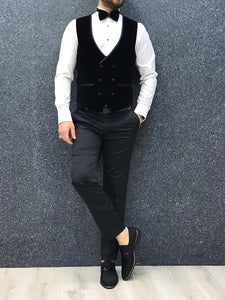 Zerno Velvet Slim Fit Gray Tuxedo-baagr.myshopify.com-1-BOJONI
