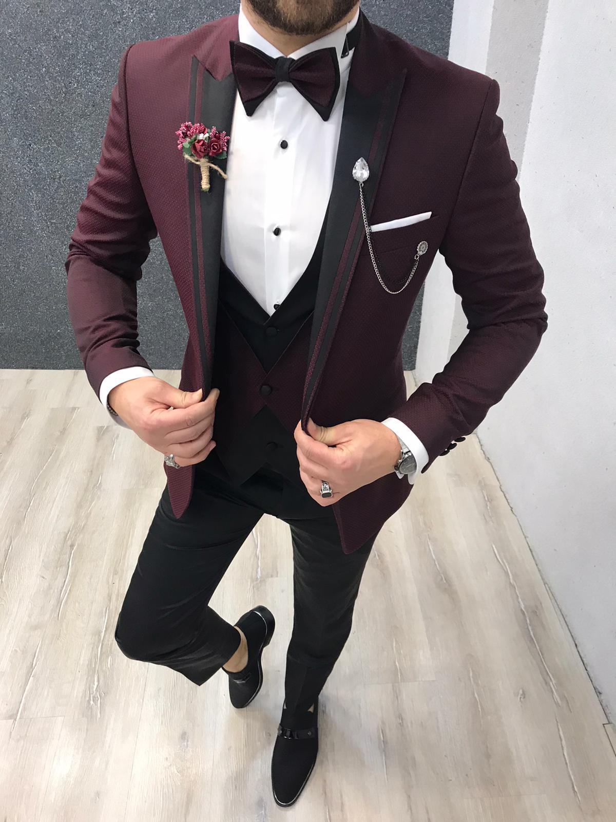 Lazio Slim Fit Claret Red Tuxedo-baagr.myshopify.com-1-BOJONI