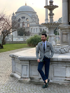Kingston Green  Slim Fit Plaid Suit-baagr.myshopify.com-1-BOJONI