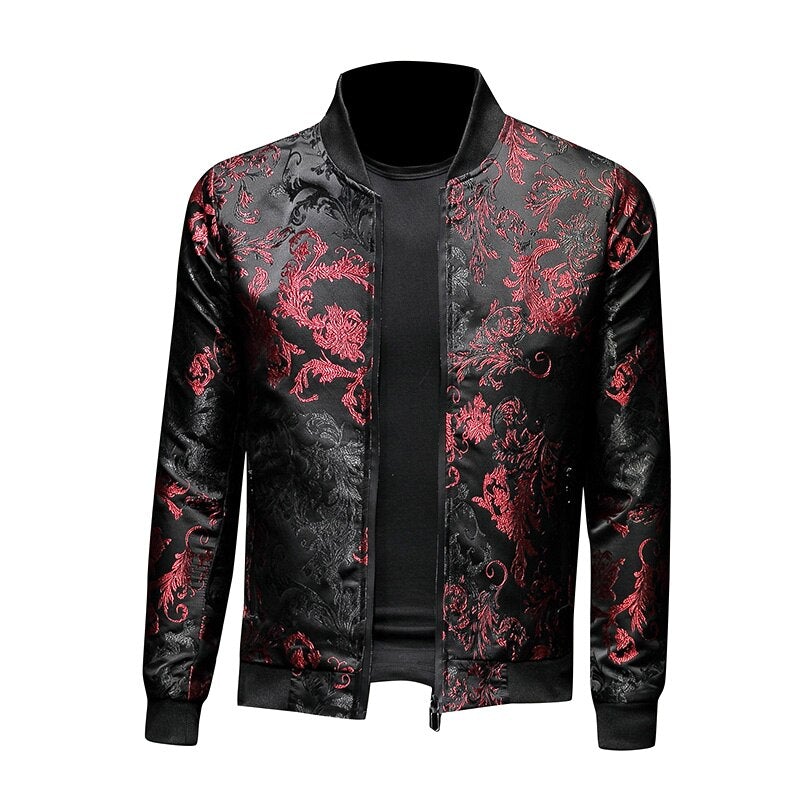 Slim Fit Floral Patterned Jacket