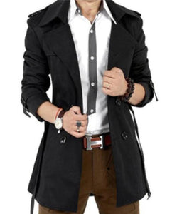 Mens Classic Double Breasted Trench Coat