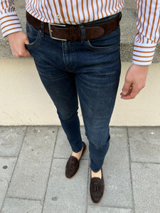 Bojoni Montebello Slim Fit Comfy Navy Jeans