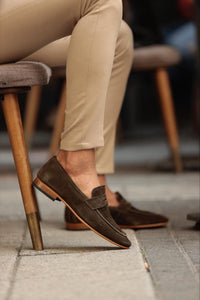 Ace Neolite Khaki Suede Loafers