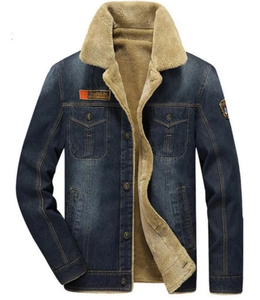 Mens Street Style Denim Winter Jacket