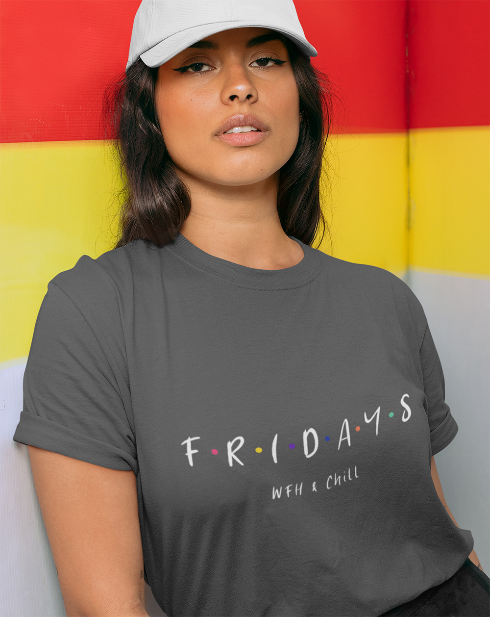 Womens Friday Work From Home & Chill Jersey Short Sleeve Tee
